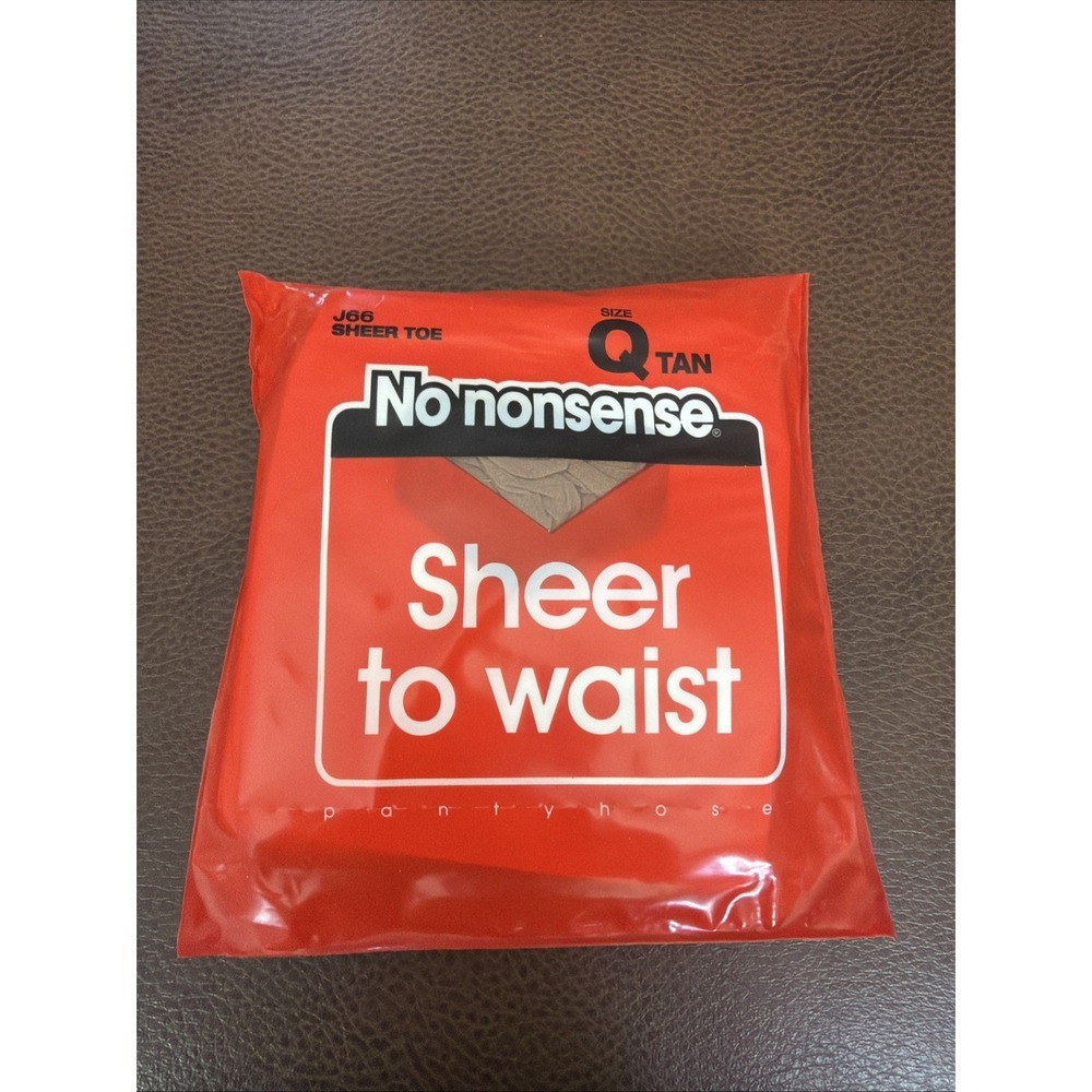 No Nonsense Sheer to Waist Pantyhose Queen Tan J66 Sheer Toe 1 Pair Sealed NOS